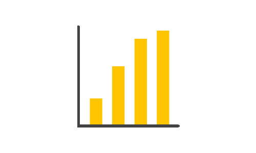 Bar Graph Grey And Yellow