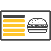 Menu Boards Grey And Yellow