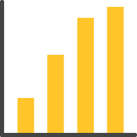Bar Graph Grey And Yellow